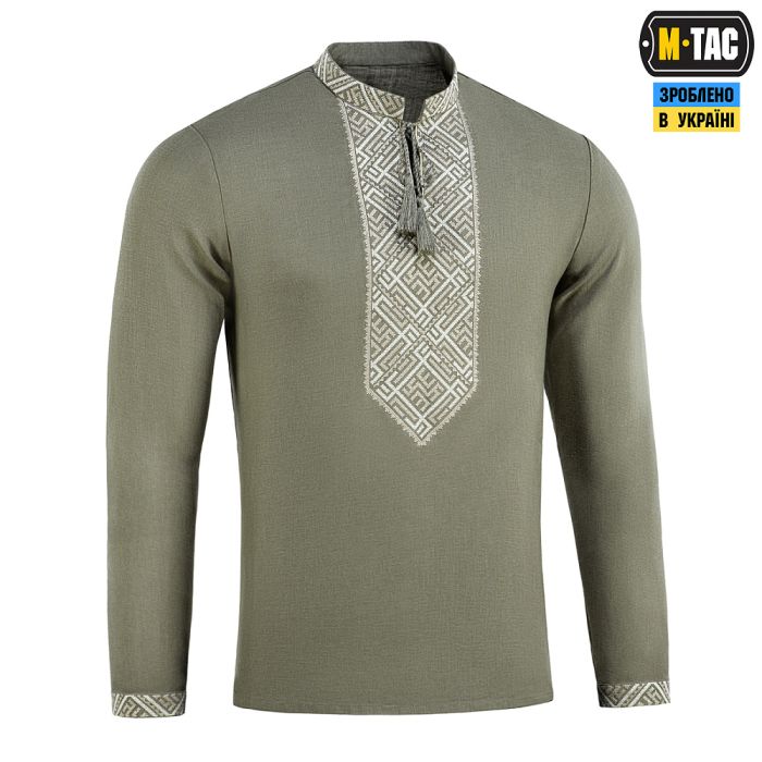 M-Tac вишиванка 100% льон тип 2 олива