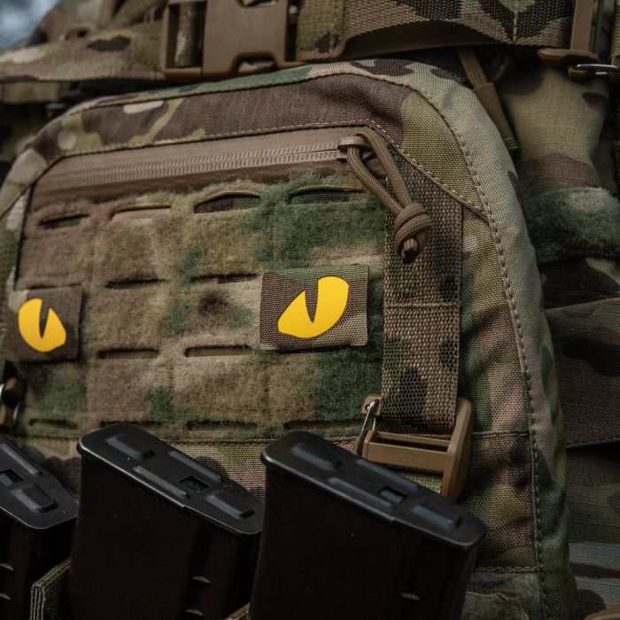 M-Tac нашивка Tiger Eyes Laser Cut (пара) Multicam/Yellow/GID