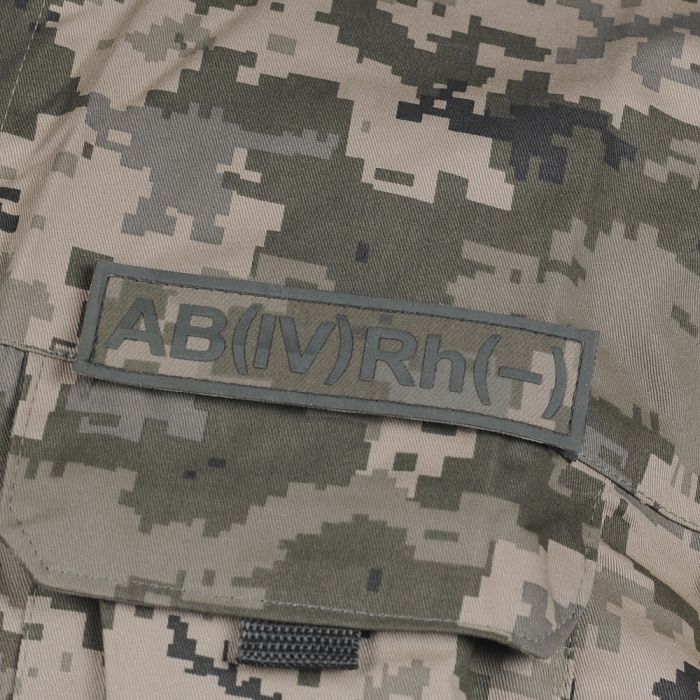 M-Tac нашивка група крові AB(IV) Rh(-) MM14