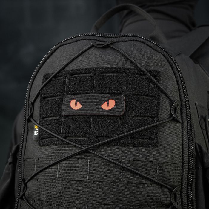 M-Tac нашивка Cat Eyes Laser Cut Black/Red/GID