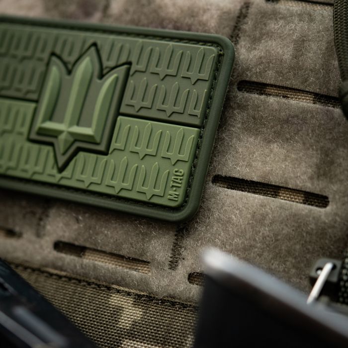 M-Tac нашивка прапор України з тризубом ЗСУ PVC Olive