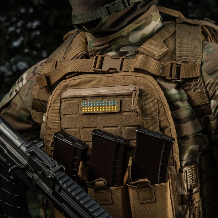 M-Tac нашивка прапор України 25х80 Laser Cut Coyote/Yellow/Blue/GID