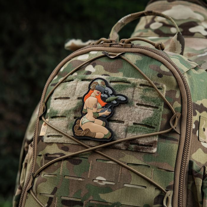 M-Tac нашивка Tactical girl №6 PVC redhead/MC V2