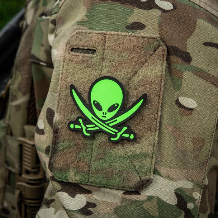 M-Tac нашивка НЛО оператор GID Black/Green