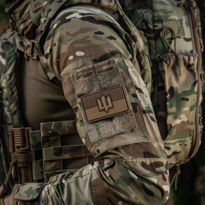 M-Tac нашивка прапор України з тризубом ЗСУ PVC Coyote