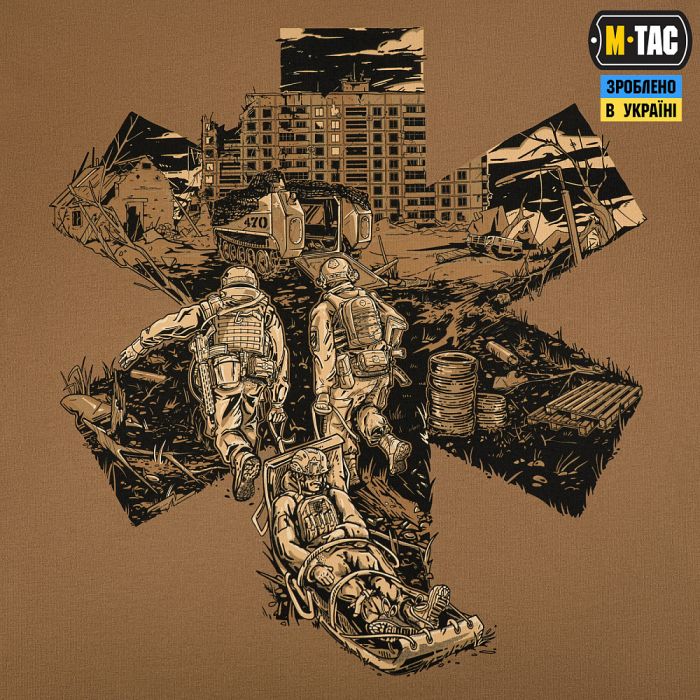M-Tac футболка бойового медика 3 ОШБр Coyote Brown