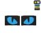 M-Tac нашивка Tiger Eyes Laser Cut (пара) Black/Blue/GID