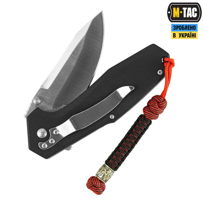 M-Tac темляк Scandinavian Mannaz Bronze Black&Red