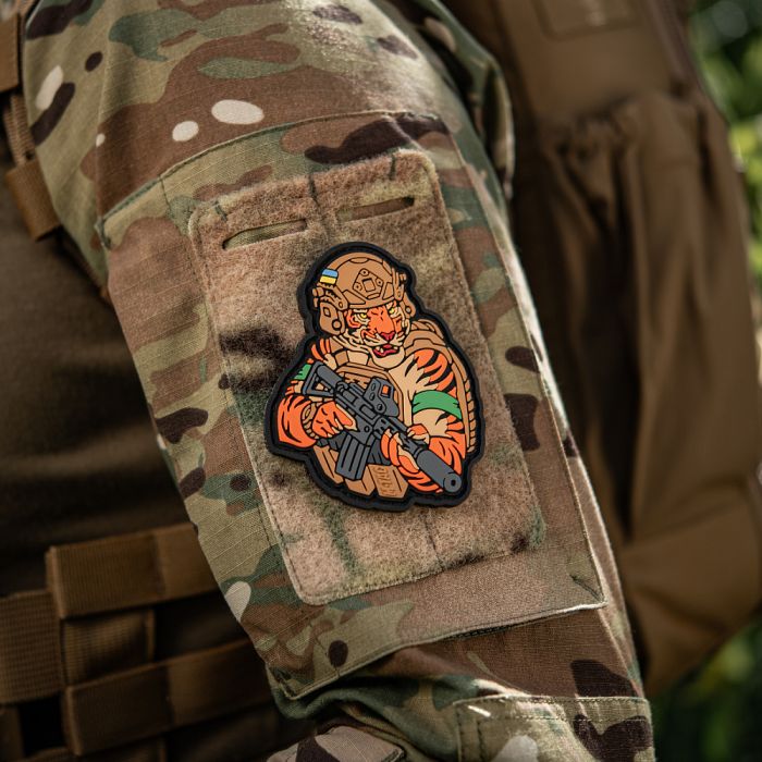 M-Tac нашивка Тигр Зелений скотч PVC coyote