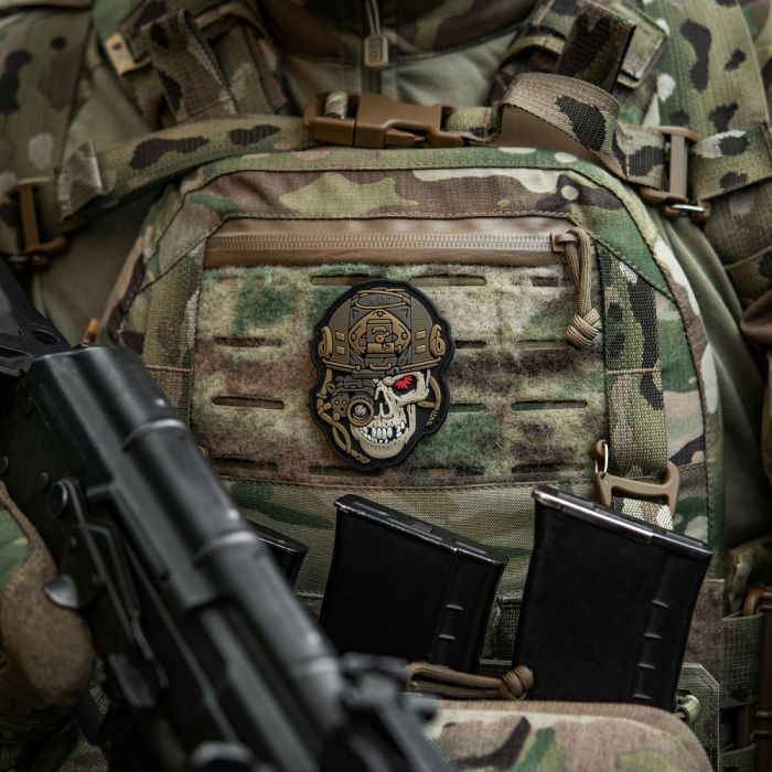 M-Tac нашивка Worn to the bone PVC Black/Coyote