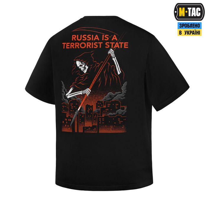M-Tac футболка russia is a terrorist state Cotton Hard Black