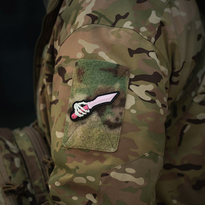 M-Tac нашивка Skeleton Knife PVC Pink