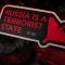 M-Tac наклейка russia is a terrorist state Small Black