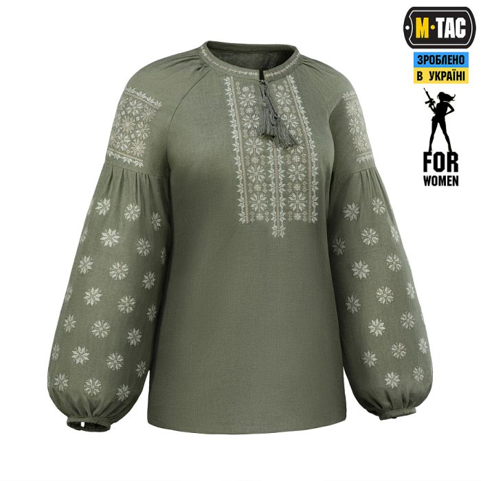 M-Tac вишиванка жіноча 100% льон тип 2 олива