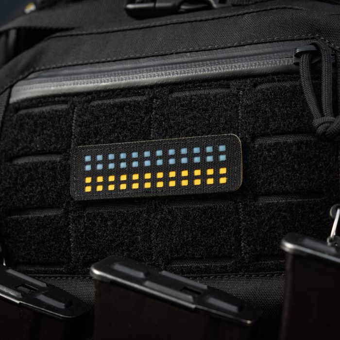 M-Tac нашивка прапор України 25х80 Laser Cut Black/Yellow/Blue/GID