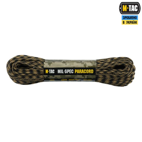 M-Tac паракорд 550 mil-spec 30m Black/Coyote