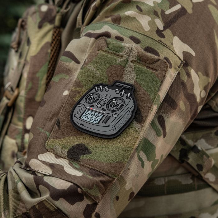 M-Tac нашивка пульт FPV сірий (PVC)