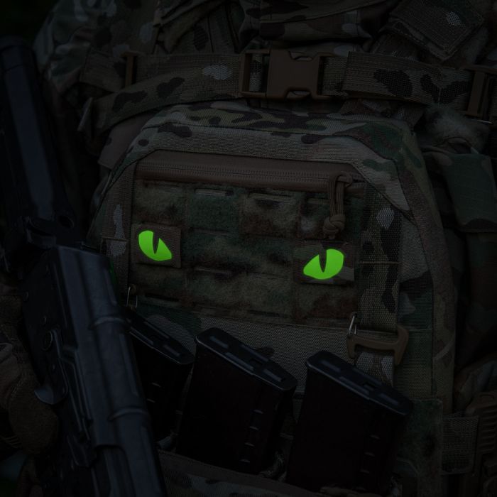 M-Tac нашивка Tiger Eyes Laser Cut (пара) Multicam/Green/GID