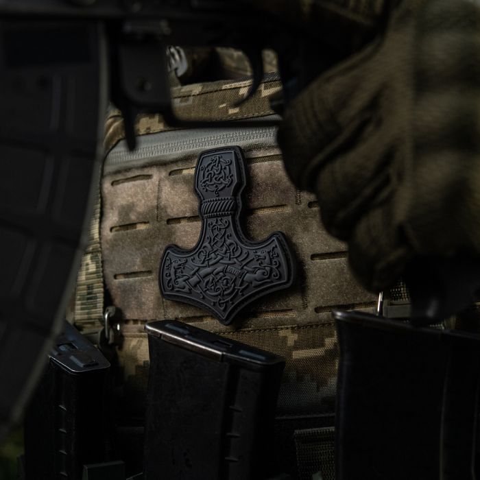 M-Tac нашивка Mjölnir Large PVC Grey