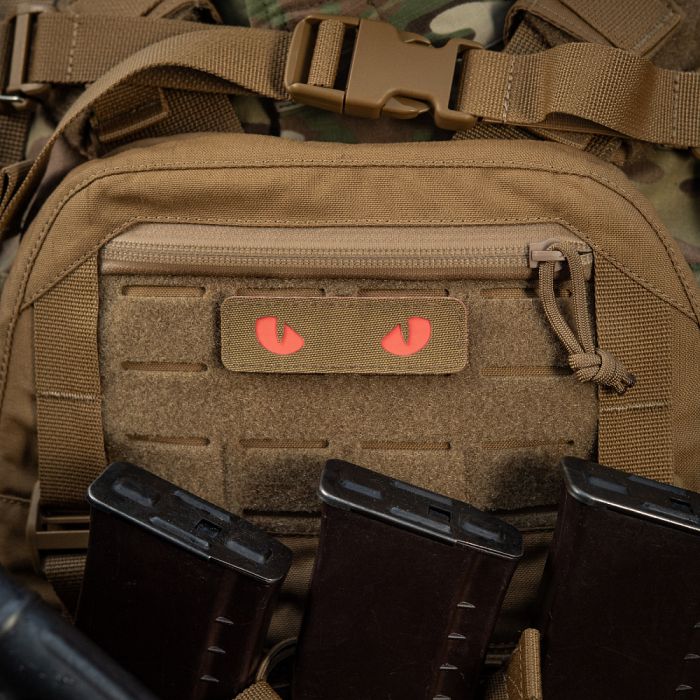 M-Tac нашивка Cat Eyes Laser Cut Coyote/Red/GID