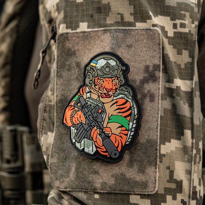M-Tac нашивка Тигр Зелений скотч PVC MМ14