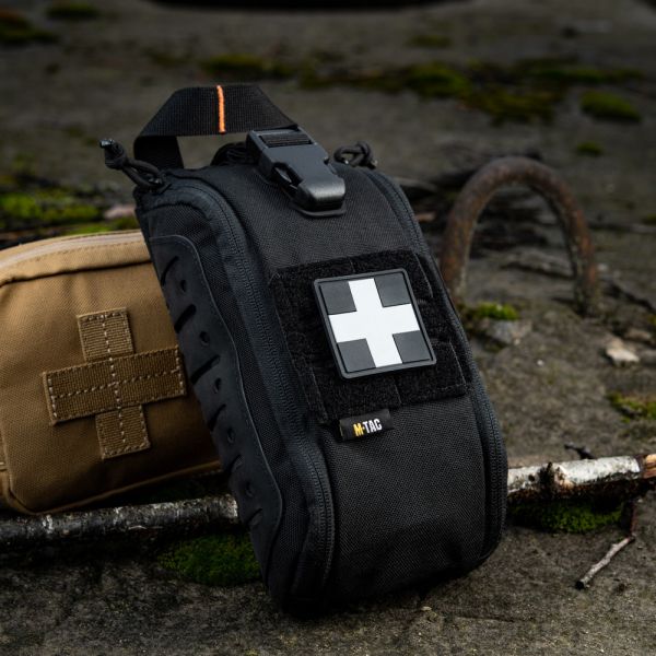 Нашивка Medic Cross Square PVC Black/Grey