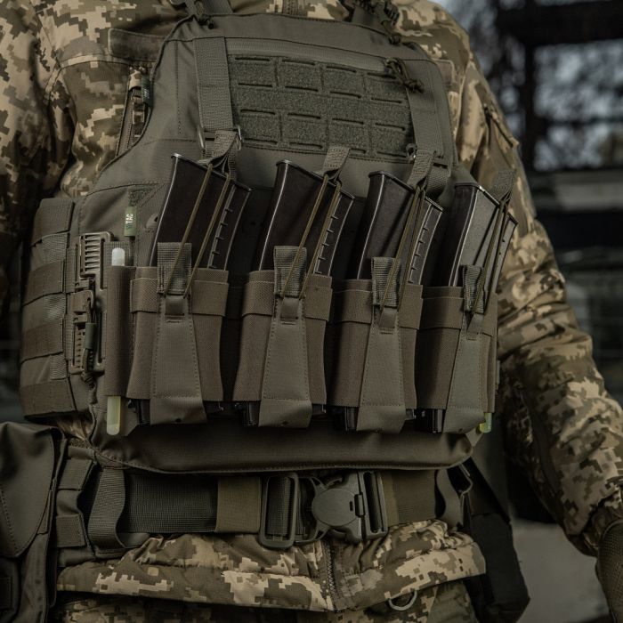 M-Tac передня панель для чохла бронежилета Sturm на 4 магазина Ranger Green