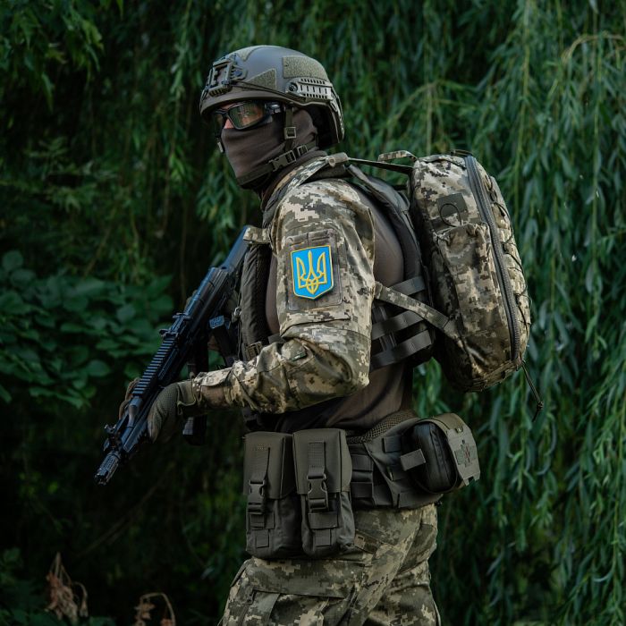 Нашивка герб України PVC великий кольоровий