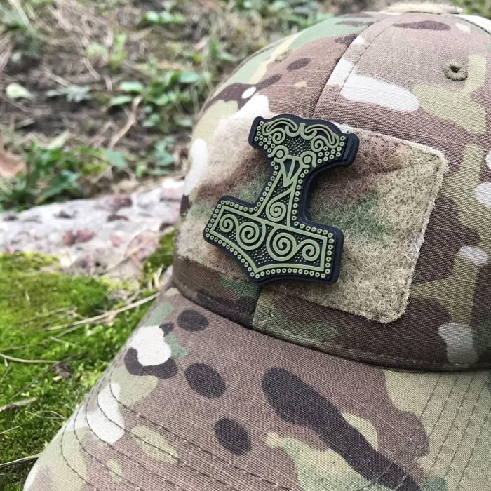 M-Tac нашивка Молот Тора 3D PVC Black/Olive