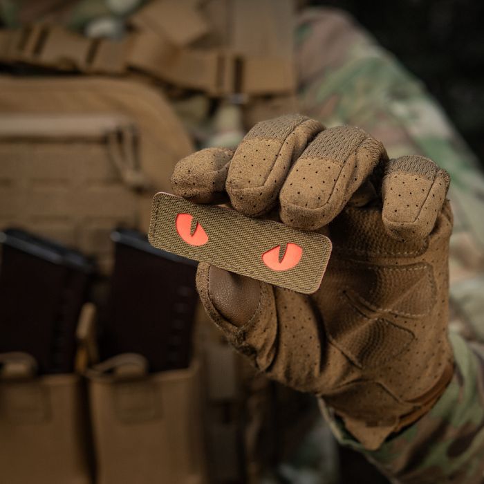 M-Tac нашивка Cat Eyes Laser Cut Coyote/Red/GID