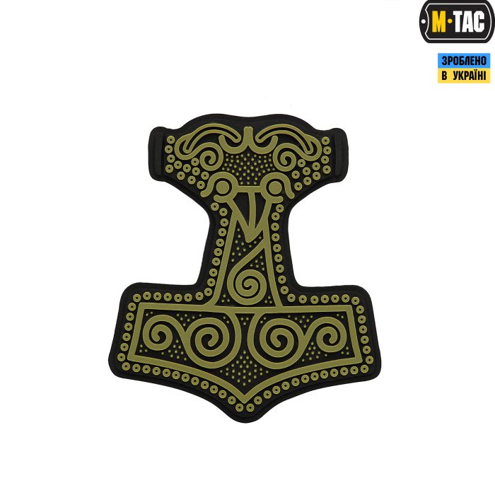 M-Tac нашивка Молот Тора 3D PVC Black/Olive