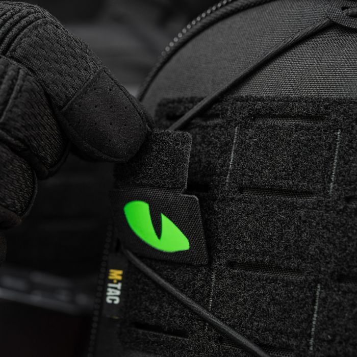 M-Tac нашивка Tiger Eyes Laser Cut (пара) Black/Green/GID