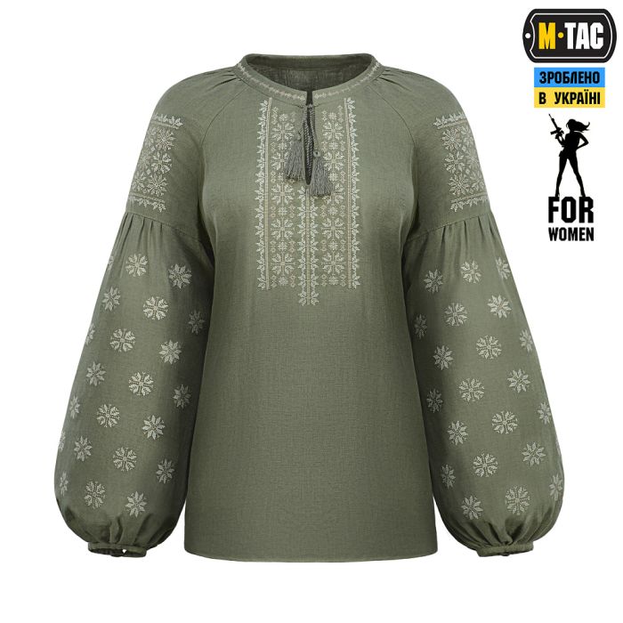 M-Tac вишиванка жіноча 100% льон тип 2 олива