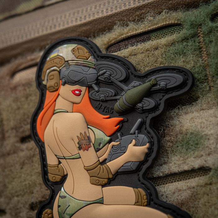 M-Tac нашивка Tactical girl №6 PVC redhead MC V1