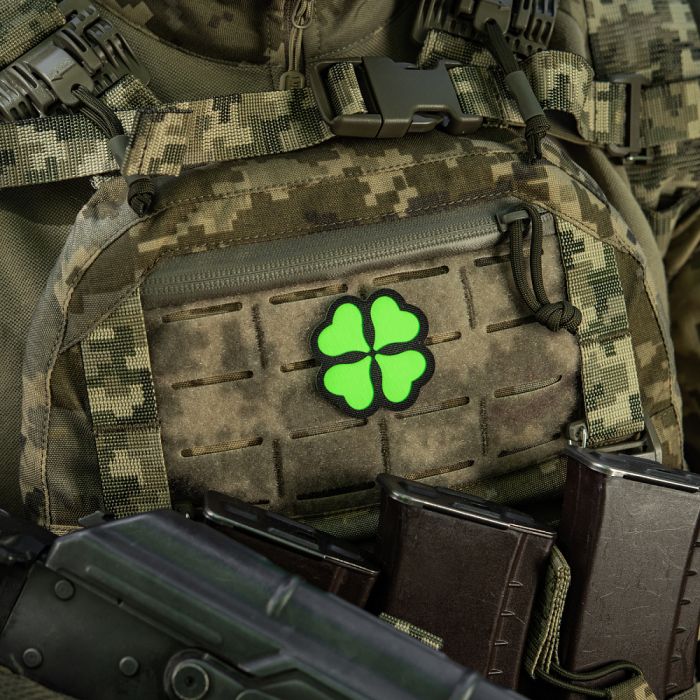 M-Tac нашивка Клевер GID Black/Green