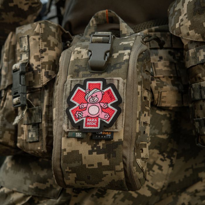 M-Tac нашивка Paramedic Медвідь (вишивка) Pink/Black