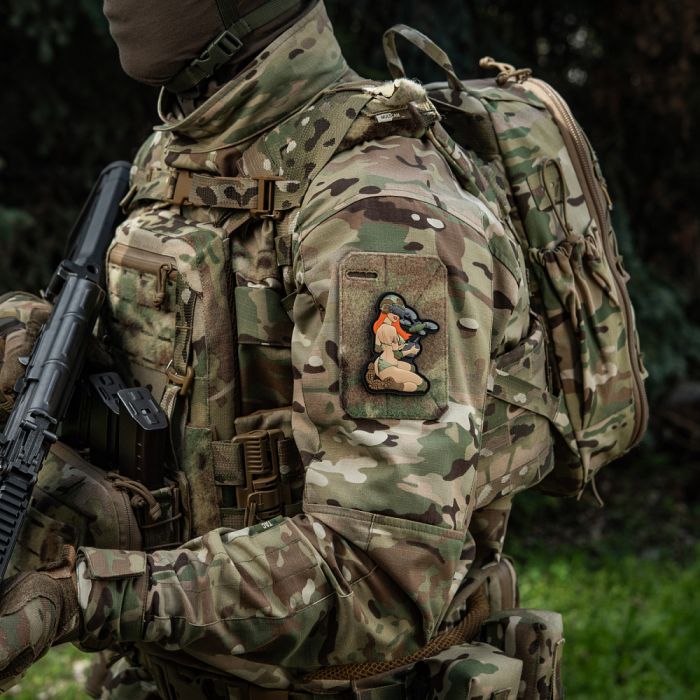 M-Tac нашивка Tactical girl №6 PVC redhead/MC V2