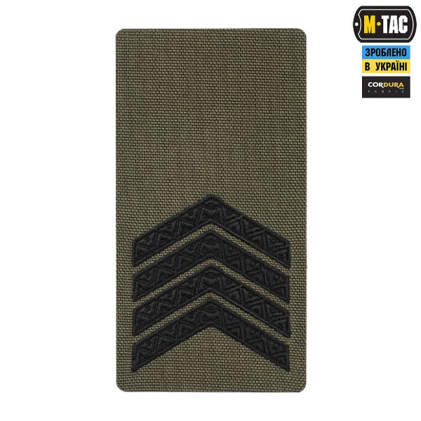 M-Tac погон на липучці Старший сержант (вишивка) Ranger Green