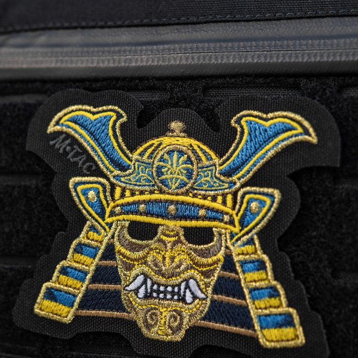 M-Tac нашивка Маска самурая (вишивка) Black