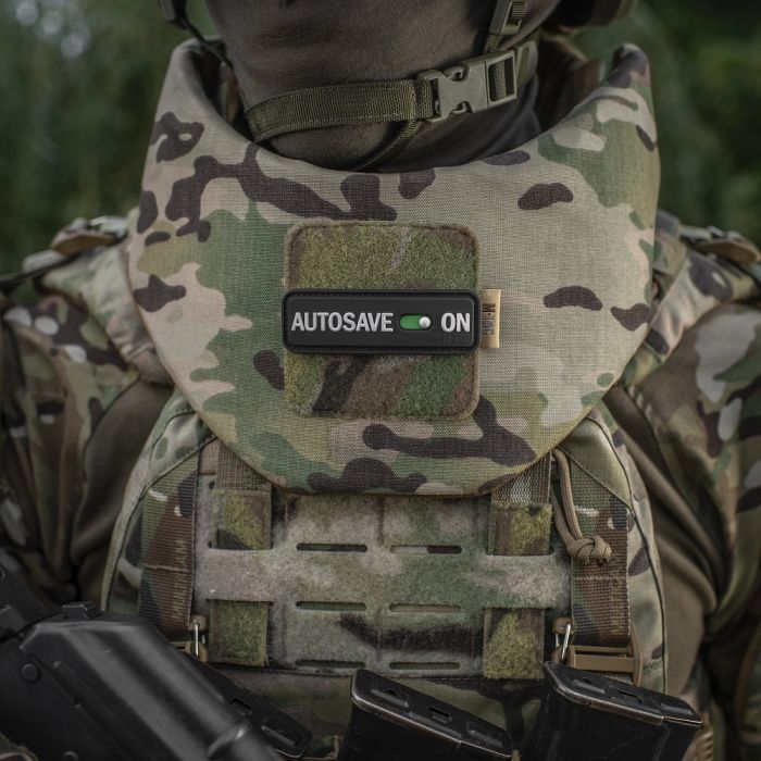 M-Tac нашивка Autosave PVC Black