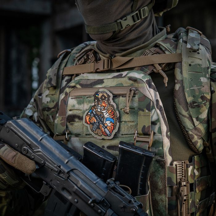 M-Tac нашивка Tiger (вишивка) Multicam/Coyote/Blue