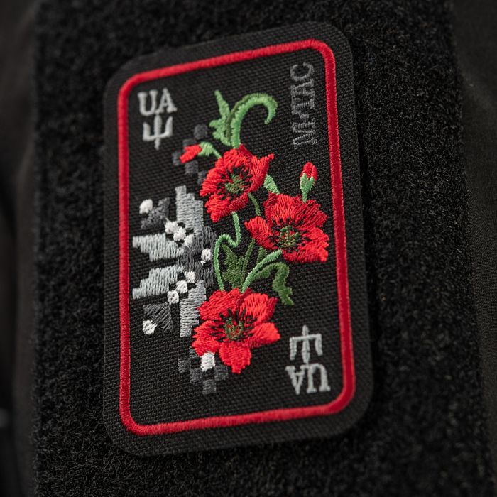 M-Tac нашивка Орнамент Мак (вишивка) Black/Red