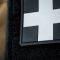 Нашивка Medic Cross Square PVC Black/Grey