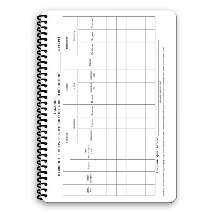 Ecopybook Tactical Блокнот Старшого офіцера батареї