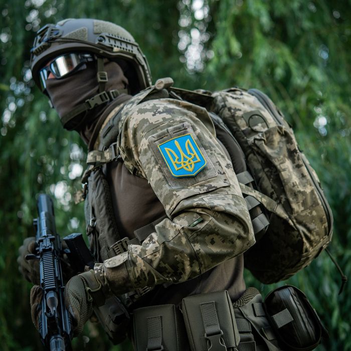 Нашивка герб України PVC великий кольоровий