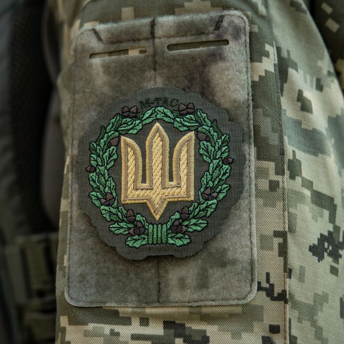 M-Tac нашивка Тризуб з дубовим вінком (вишивка) Ranger Green