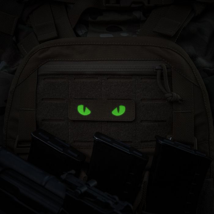 M-Tac нашивка Cat Eyes Laser Cut Coyote/Green/GID