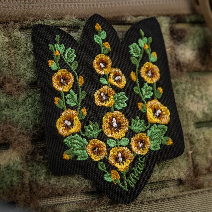 M-Tac нашивка Тризуб Мальви (вишивка) Black