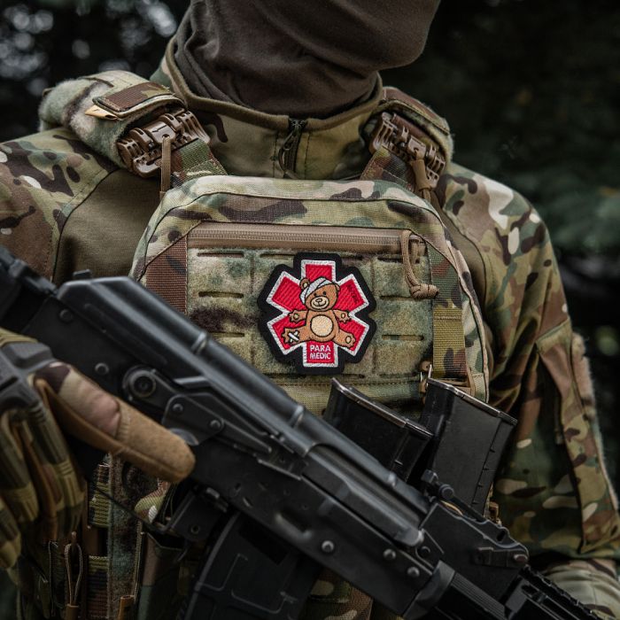 M-Tac нашивка Paramedic Медвідь (вишивка) Bronze/Black