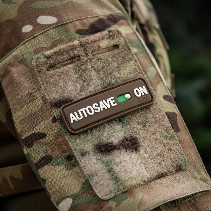 M-Tac нашивка Autosave PVC Coyote